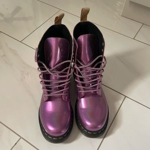 Doc Martins Purple Iridescent Boot